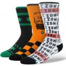 STANCE socks/Cycle Zombies(ホワイト)(3枚セット)