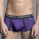 ANDREW CHRISTIAN/Coolflex Tagless boxer w/ Show-It(パープル)アンドリュークリスチャン